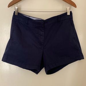J.Crew Navy 4” Stretch Chino Shorts  Size 8.
